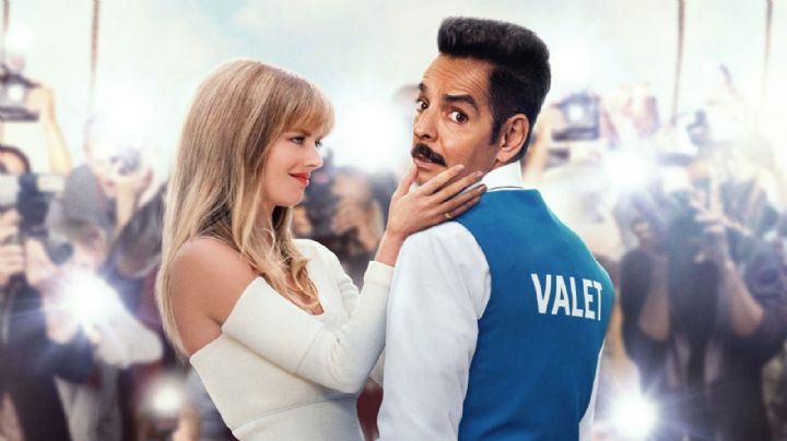 Eugenio Derbez se deja ver muy cariñoso con Samara Weaving en la premiere de 'The Valet'