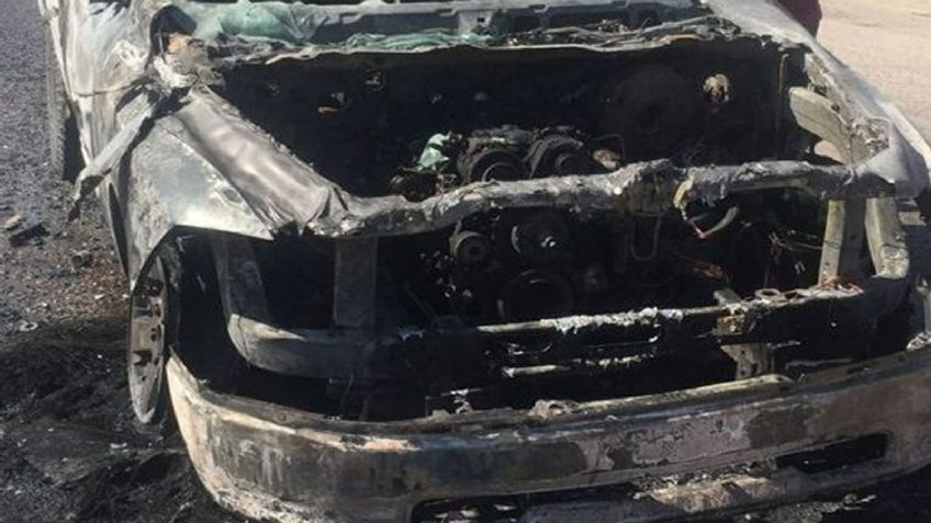 Hermosillo: Por presunta fuga de gasolina, se incendia vehículo en la colonia San Luis