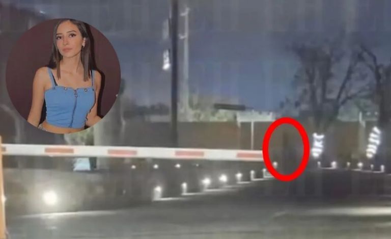 En la imagen, captura de pantalla del video que muestra a Debanhi caminando en el Motel Nueva Castilla.