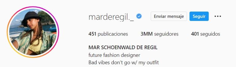 Mar de Regil usa el apellido Shoenwald en sus redes