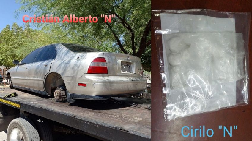 Arrestan a dos jóvenes delincuentes en Hermosillo; les aseguran auto robado y 'crystal'