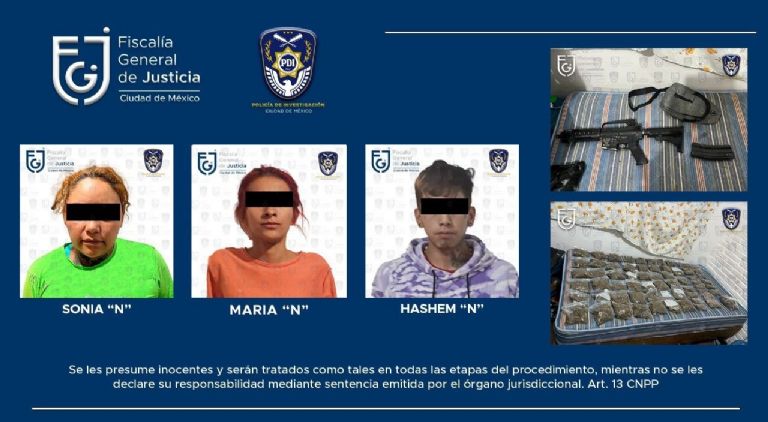 En la imagen, los detenidos por narcomenudeo en Tláhuac, el pasado 13 de mayo. Créditos: Twitter @FiscaliaCDMX