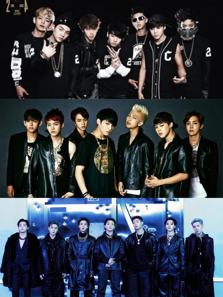 Imagen de BTS a lo largo de los años 