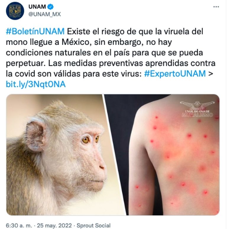 Viruela del mono llegará a México 