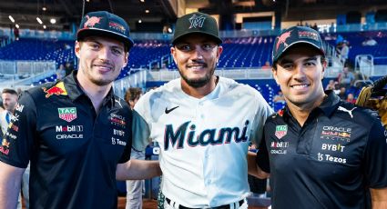 ¡La F1 llega a la MLB! 'Checo' Pérez hace el primer lanzamiento en partido de los Marlins