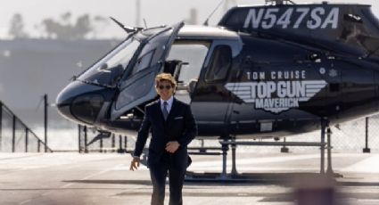 ¡Con estilo! Tom Cruise paraliza las redes al llegar en helicóptero a la premiere de 'Top Gun: Maverick'