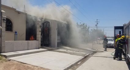 Navojoa: Se incendia vehículo por corto circuito en Tierra Blanca; solo pérdidas materiales