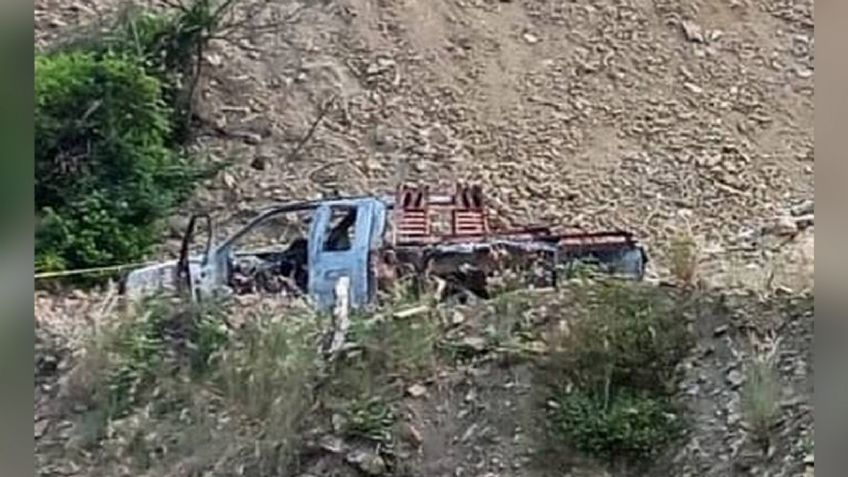 Hidalgo: Dentro de un automóvil, localizan el cadáver calcinado de un hombre