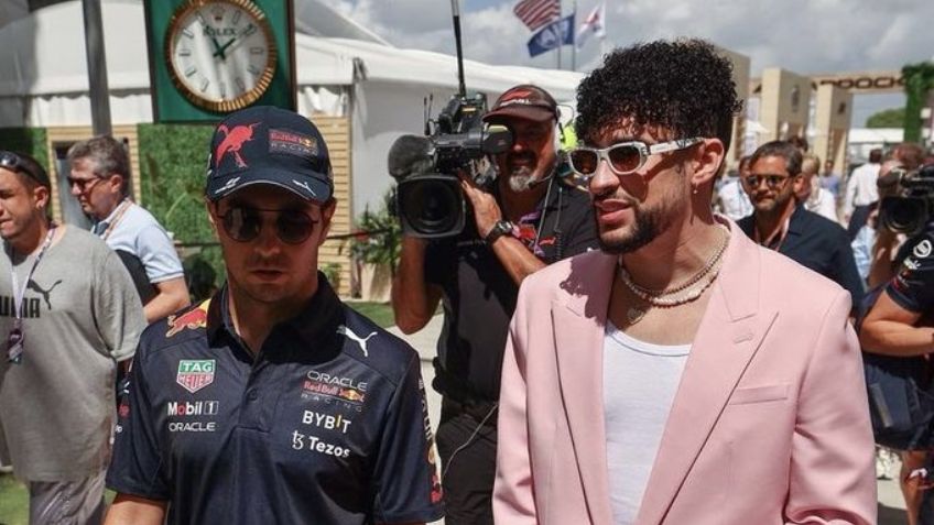 ¿Fan del reggaetón? 'Checo' Pérez difunde FOTO con Bad Bunny de cara al GP de Miami