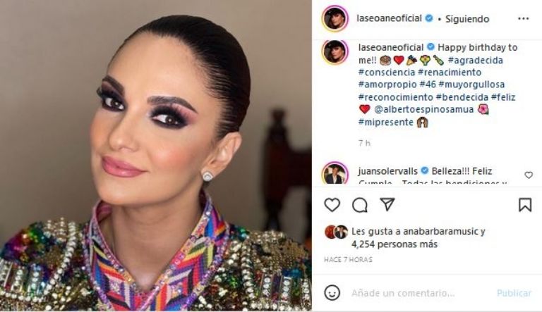 Mariana Seoane se felicita por su cumpleaños
