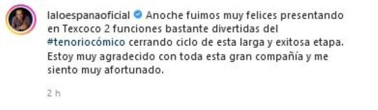 Eduardo España se despide del 'Tenorio Cómico'