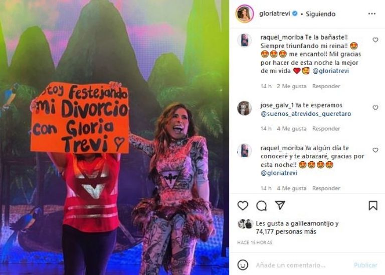 Gloria Trevi sube al escenario a una fan