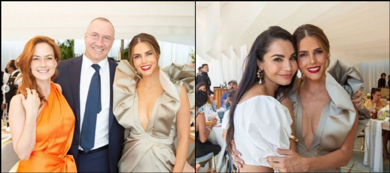 Martha Higareda y Altair Jarabo con Claudia Álvarez