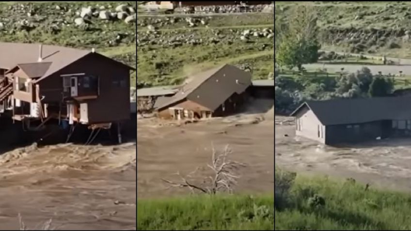 VIDEO: Tras fuertes lluvias, una casa es arrastrada por un río; autoridades evacúan a afectados