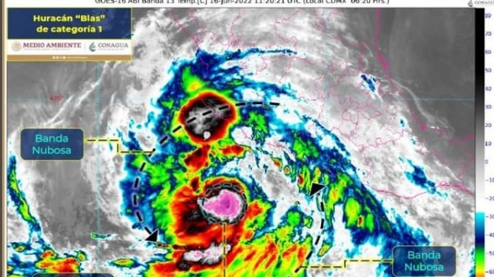 Huracán Blas continúa en México: Conagua advierte por lluvias torrenciales en estas entidades