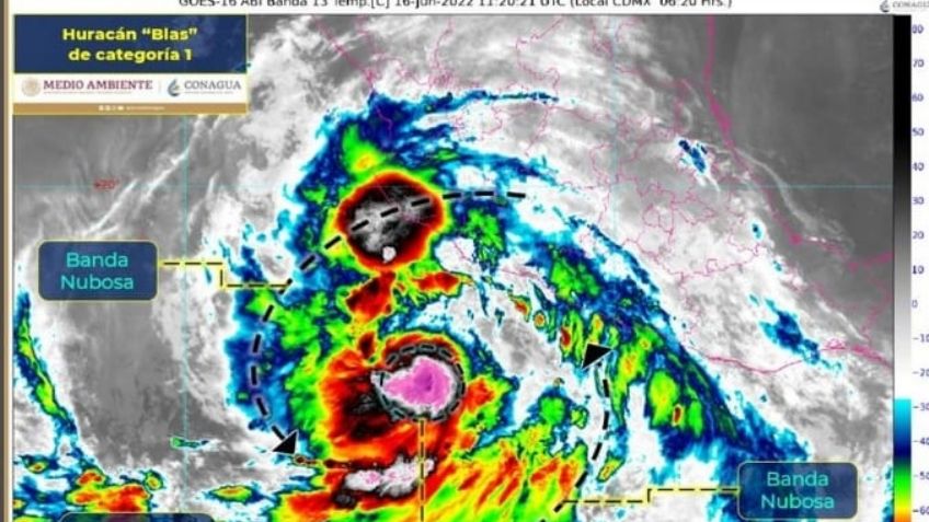 Huracán Blas continúa en México: Conagua advierte por lluvias torrenciales en estas entidades