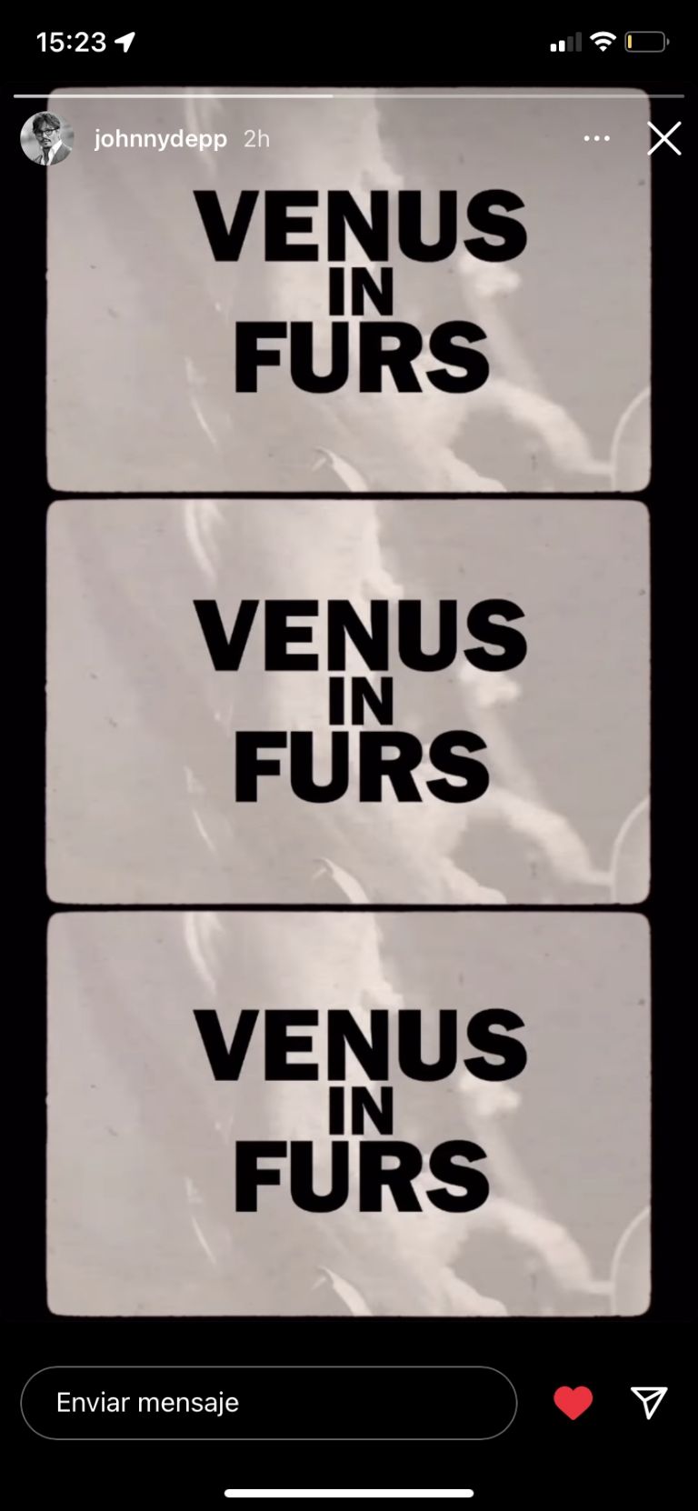 Instagram Story Johnny Depp 
