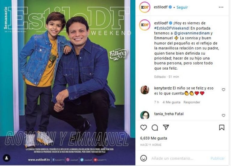 Giovanni Medina y Emmanuel en portada de revista