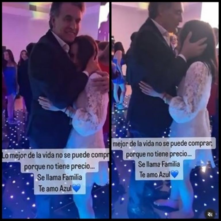 Juan Soler y su hija Azul bailando