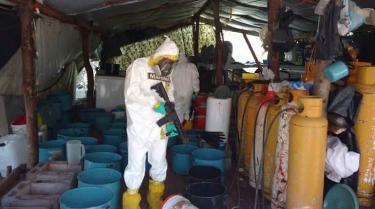 Aseguran siete narcolaboratorios en Sinaloa. Foto: Twitter
