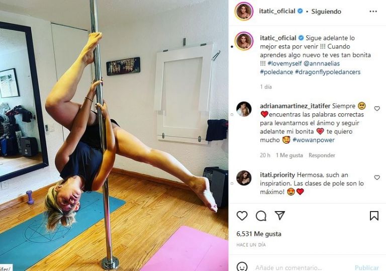 Itatí Cantoral mejora en el Pole Dance