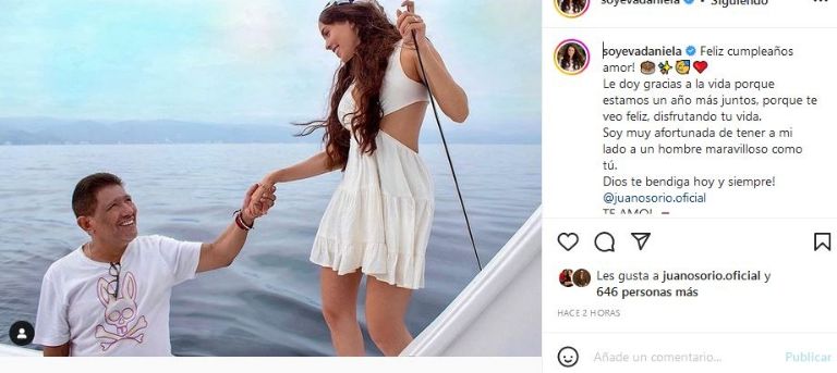 Eva Daniela felicita a Juan Osorio por su cumpleaños