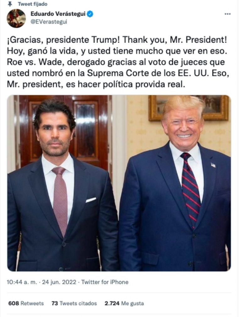 Eduardo Verástegui y Donald Trump 