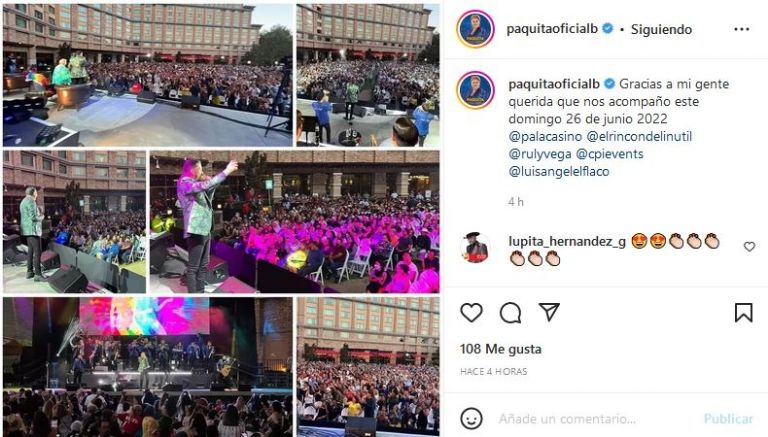 Paquita la del Barrio da concierto en San Diego