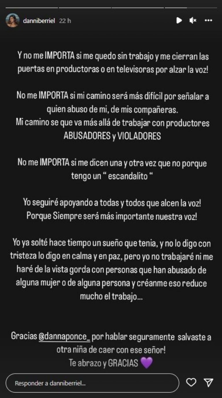 Las palabras de Daniela Berriel