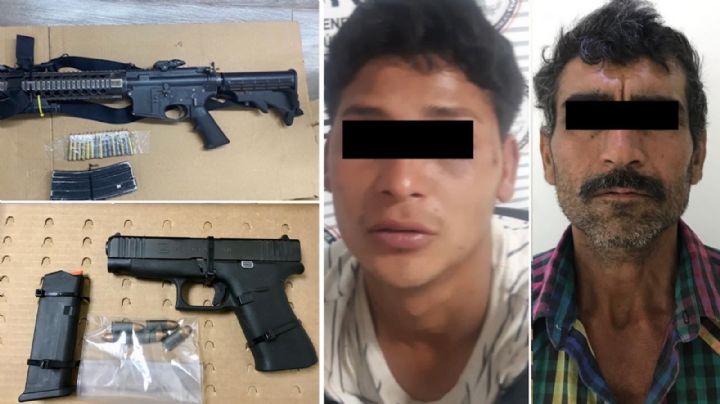 Golpe al crimen en Sonora: Aseguran a dos personas, armas de fuego, droga y auto blindado