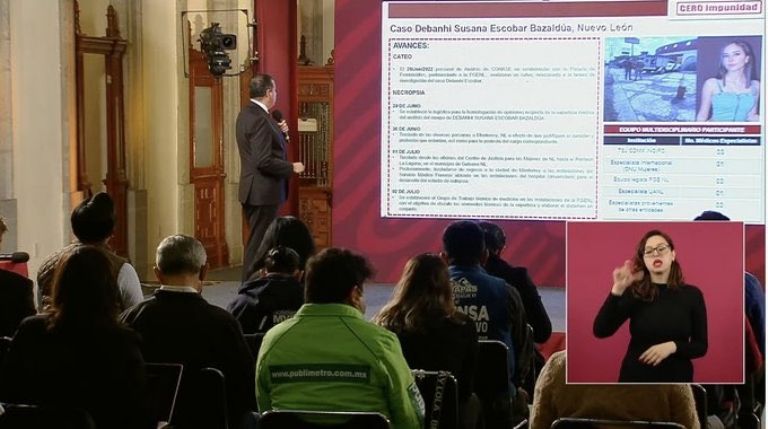 Avanza investigación por caso de Debanhi Escobar. Foto: Gobierno de México