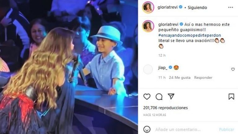 Gloria Trevi cantó con un niño
