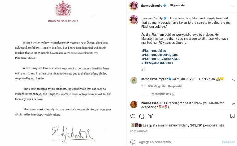 Comunicado de clausura del Jubileo de Platino 