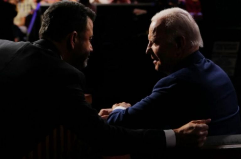 Joe Biden y Jimmy Kimmel 