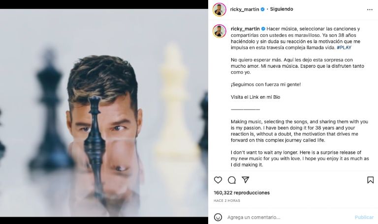 Instagram Ricky Martin 