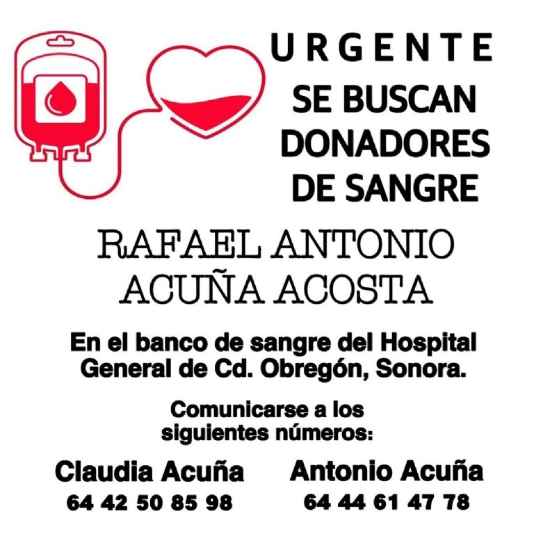 La ficha donde se pide la ayuda de las personas