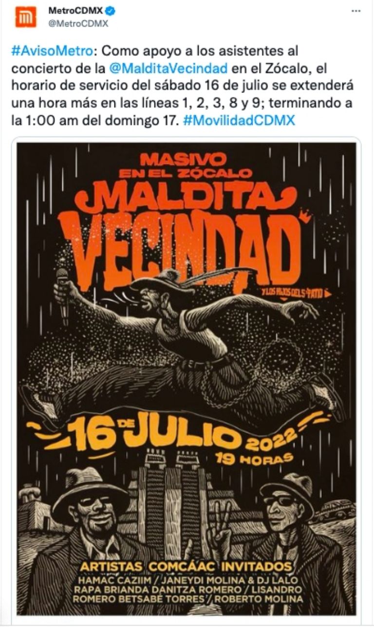 Metro CDMX Maldita Vecindad 