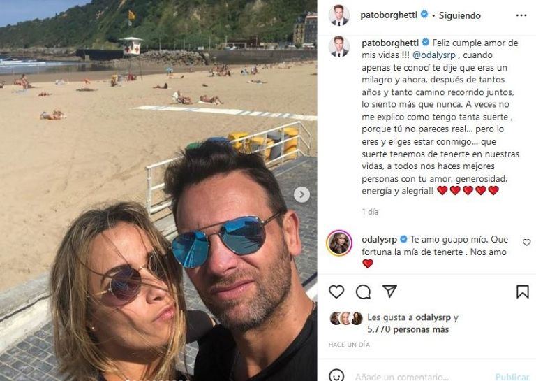 Patricio Borghetti felicita a Odalys Ramírez por su compleaños