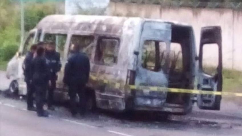 CJNG: Sicarios atracan transporte público y calcinan la unidad; acribillan a una mujer militar
