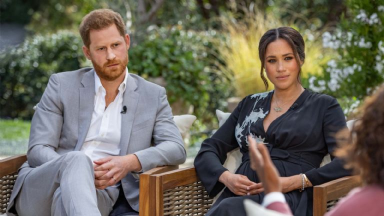 Meghan Markle y Harry en la entrevista de Oprah Winfrey