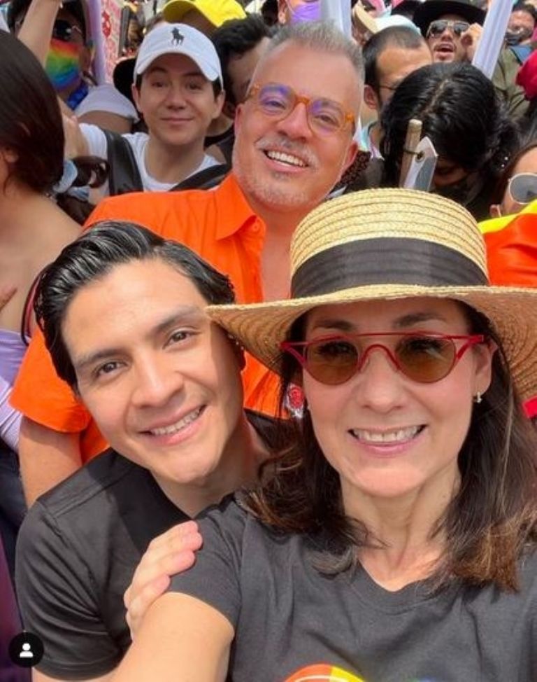Mónica Garza en la marcha LGBTQ+