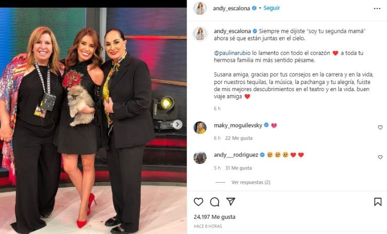 La palabras de Andrea Escalona