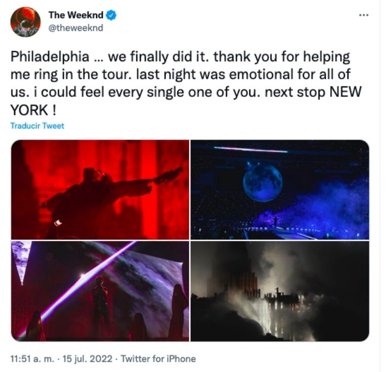 Concierto The Weeknd Filadelfia 