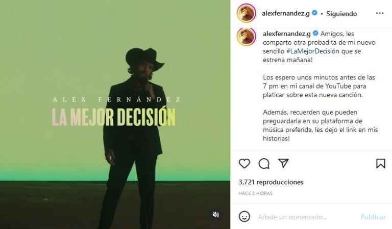 Alex Fernández estrena nuevo sencillo