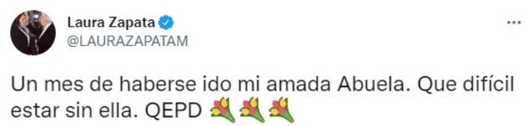 Laura Zapata revela que extraña a su 'abuelita'