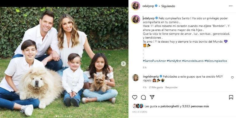 Odalys Ramírez felicita a Santino Borghetti