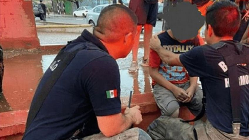 Hermosillo: Joven rescata a menor que cayó al canal de la colonia La Cholla
