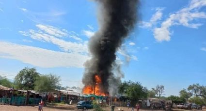 Voraz incendio en Cajeme causa pánico y moviliza al cuerpo de Bomberos; reportan una víctima