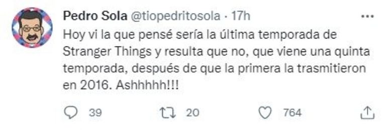 Pedro Sola habla sobre 'Stranger Things'