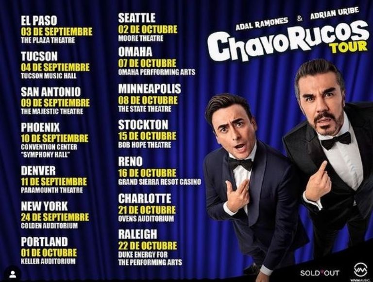 Adrián Uribe y Adal Ramones en Chavo Rucos Tour